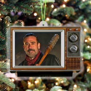 TV Set Neegan Bat The Walking Dead Retro Christmas Tree Holiday Ornament NEW